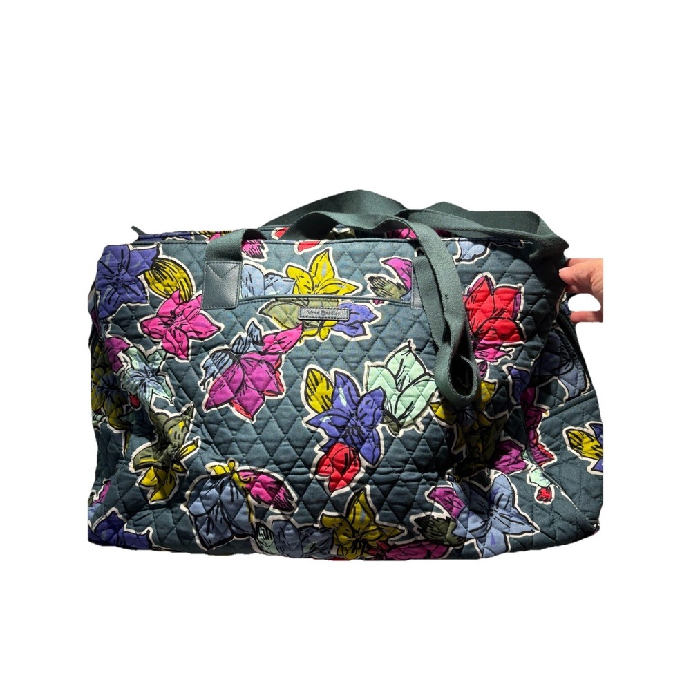Vera Bradley Triple Compartment Travel Bag Falling Flowers